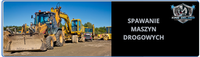 obrazek przedstawia maszyny drogowe, które spawacz może spawać